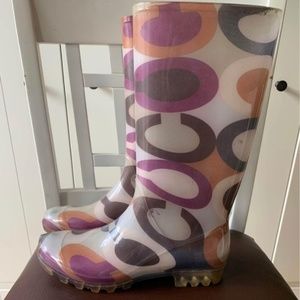 Coach Rainboots size 10